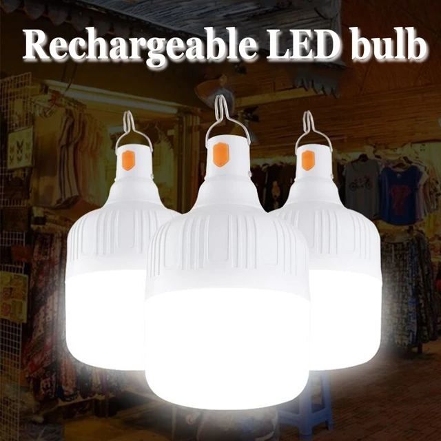 Outdoor USB Rechargeable Mobile LED Lamp Bulbs Emergency Light Portable  Hook Up Camping Lights Home Decor