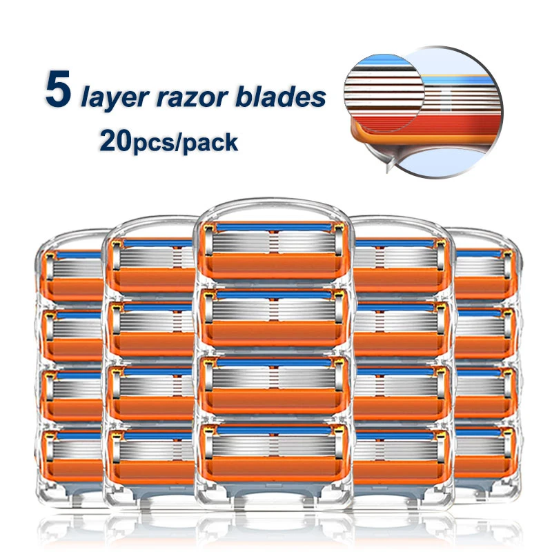 Razor-Blades Case Cassettes Gillette Fusion Shaver Replacement-Head 5-Face for Beard