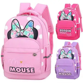 

Disney New Fashion Minnie Mouse Schoolbag for Boys Girls baby Bag Children Backpack Cute Kindergarten Backpack kid School Bags