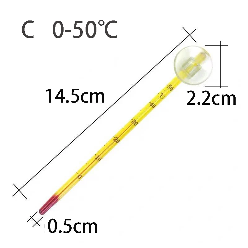 Fish tank dedicated aquarium grass tank sea water glass thermometer table fat water temperature meter mini hook thermometer