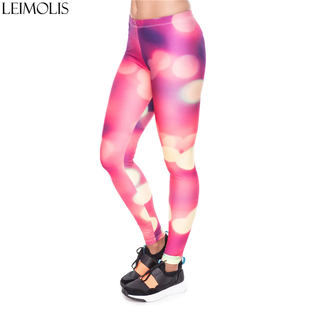 LEIMOLIS, 3d принт, неоновые, красные, с буквами, для фитнеса, пуш-ап, для тренировок, леггинсы для женщин, Harajuku, высокая талия, панк-рок, сексуальные леггинсы