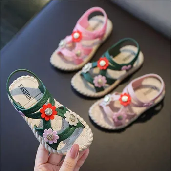 

Girls Sandals Summer Korean Children Shoes Baby Sandals Anti-Slip Flower Girls Princess Shoes Kids Beach Sandals Toddler Shoes