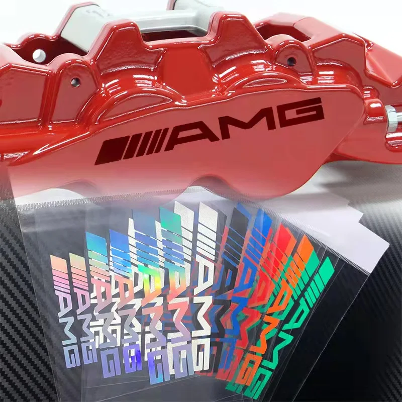 6PCS Vinyl Car Decal Stickers for Mercedes AMG Brake Calipers Heat