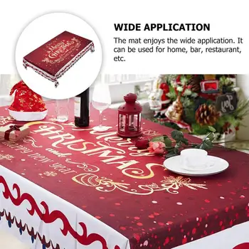 

Christmas Tablecloth Creative Decorative Durable Table Cover Wall Decoration Table Mat Placemat Christmas Party Supplies