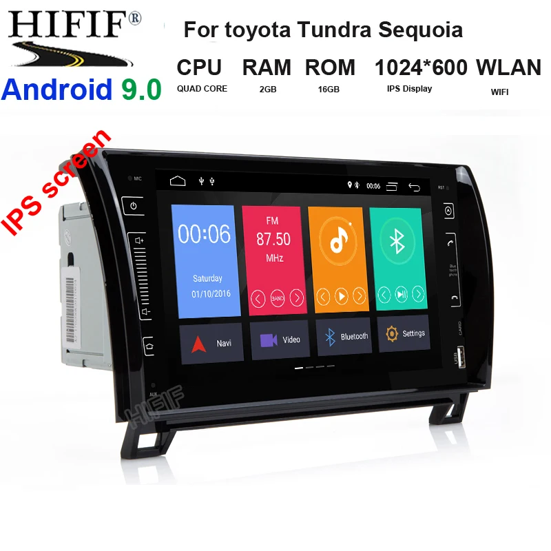 Discount 9" Two din Car DVD Player for toyota Tundra Sequoia 2007 2008 2009 2010 2011 2012 2013 autoradio for toyota sequoia GPS player 0
