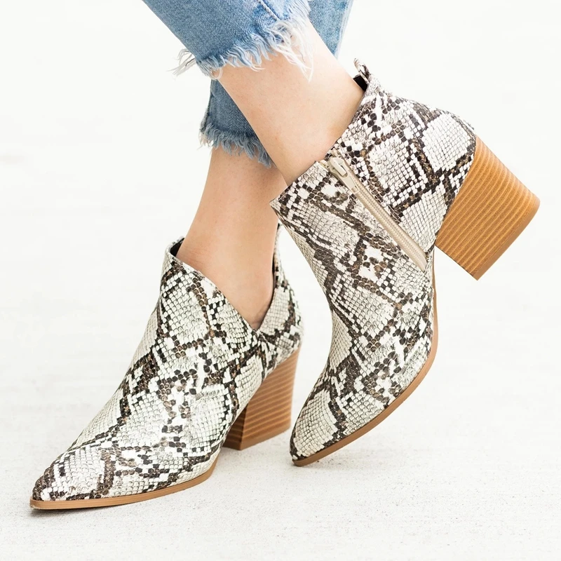 

ADISPUTENT 2019 Chic Summer Women Shoes Retro High Heel Ankle Boots Female Block Mid Heels Casual Botas Mujer Booties Feminina