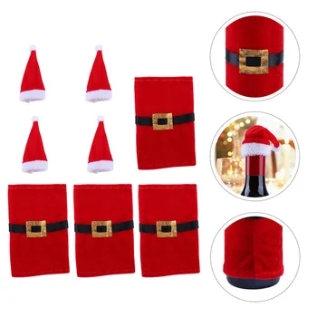 

8 Pcs Adorable Christmas Wine Bottle Cover Reusable Wine Bottle Protector Bag