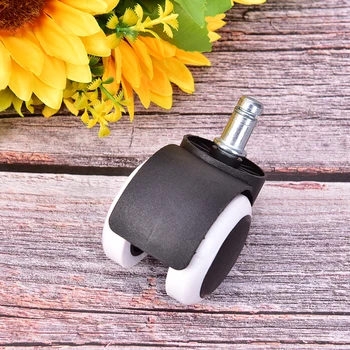 

5PCS Office Chair Caster Wheels 2 Inch Swivel Rubber Caster Wheels Replacement Soft Safe Rollers Furniture Hardware