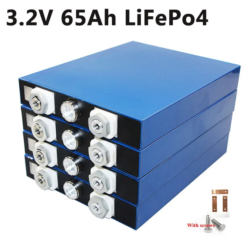 LiFePo4 3,2 v 65Ah литиевая батарея LFP литий-железо-фосфат для diy 12v 24v 48v 400ah панель солнечных батарей электрический велосипед электрический автомобиль