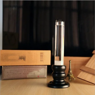 Kaufen Neue Klar Regen Glas Wetter Prognose Flasche Mini Flüssigkeit Sanduhr für Home Office Decor Kunst Handwerk Ornamente