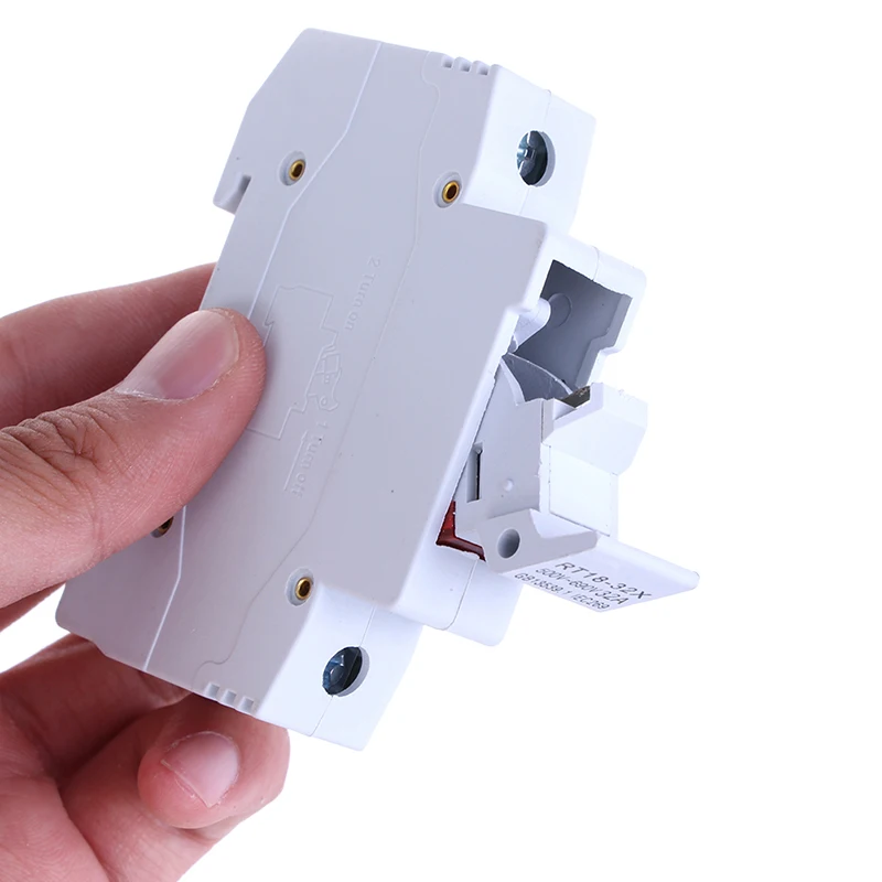 2Pcs Rt18-32x Ac 380v 32a 1 PoleDin Rail Mount Fuse Holder Base 10x38mm
