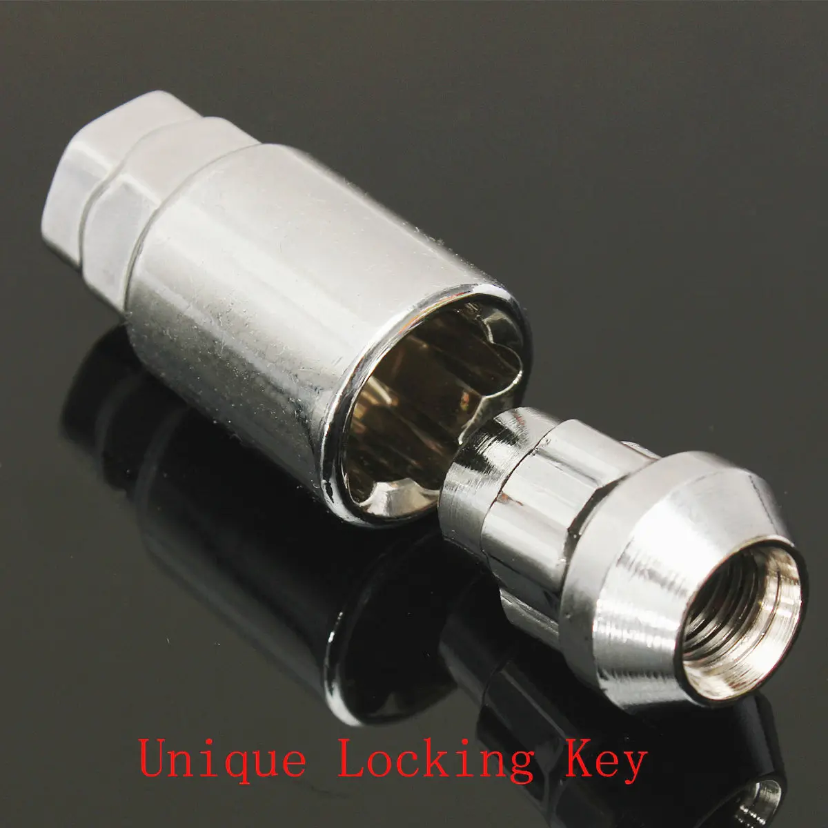4X 12X1.5Mm Alloy Wheel Lock Nuts 60° Taped Security Bolts Key Anti Theft New