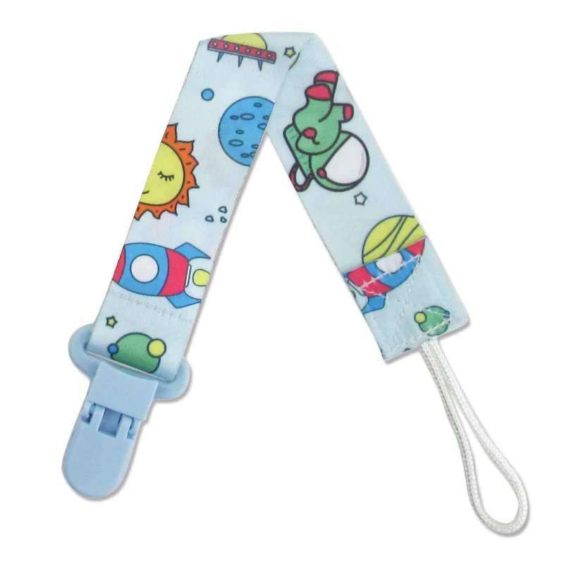 1 Piece Baby Pacifier Chain Dummy Clip Nipple Holder For Nipples Children Cartoon Print Pacifier Clip Soother Anti-drop Holder - Цвет: I