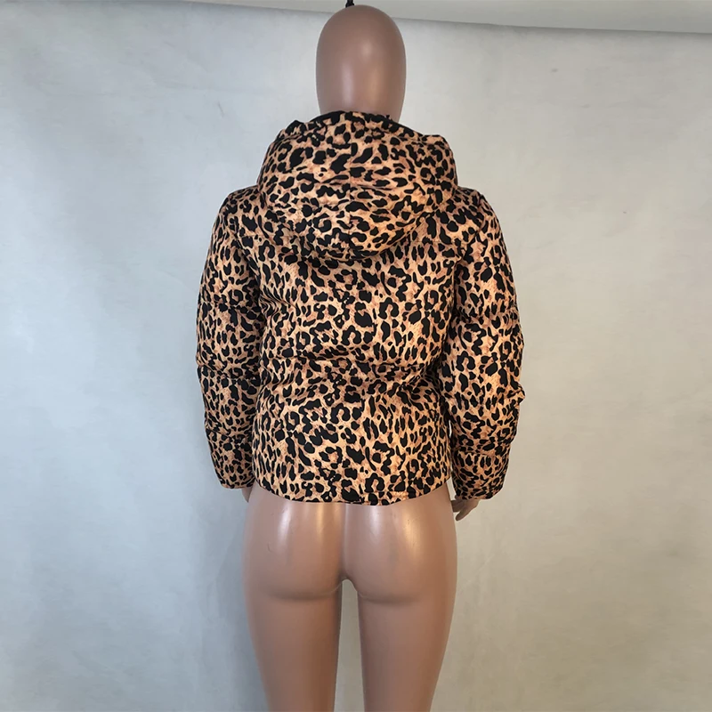 Winter Fleece Leopard Jackets Women Fashion High Neck Camouflage Slim Bomber Jacket Plus Size Causal Plush Crop Oversized Coat
