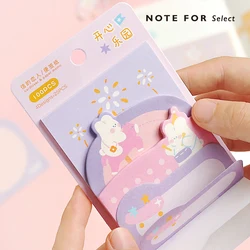 Bloc Notes autocollants Animal mignon lapin chat Scrapbooking, étiquette autocollante Kawaii pour journal intime 100, 813 feuilles/paquet 