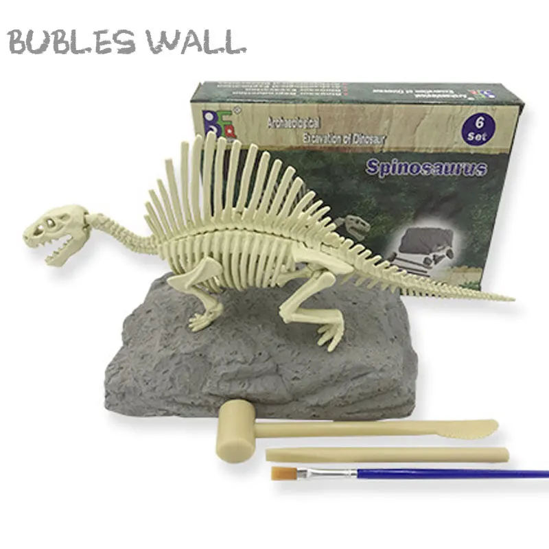 Spinosaurus колючий динозавр игрушки "ископаемые" Археологические раскопки игра скелет динозавра с мячом Развивающие игрушки для день рождения