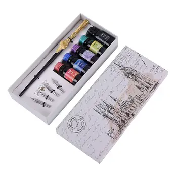 

Carving English Calligraphy Dip Pen Fountain Writing Ink Nibs School Stationery