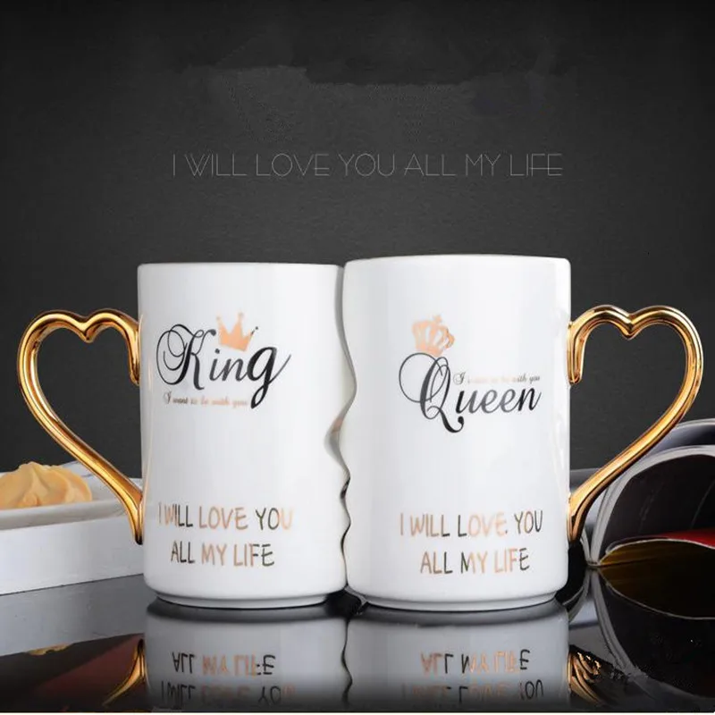 Две креативные кофейные чашки Двойная чаша керамическая чаша поцелуй День Святого Валентина подарок на день рождения свадьба Trent Мода