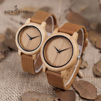BOBO BIRD Watch Women relogio masculino Quartz Watches Men Bamboo Wood Couple Wristwatches Gifts Items Drop Shipping 1
