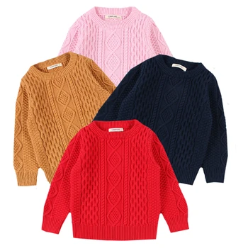 

Children Clothes Baby Boys Cotton Pullovers Sweaters Girls Winter Autumn Knitted Loose jacket 1-7 Kids Boys Girls Pullover Tops