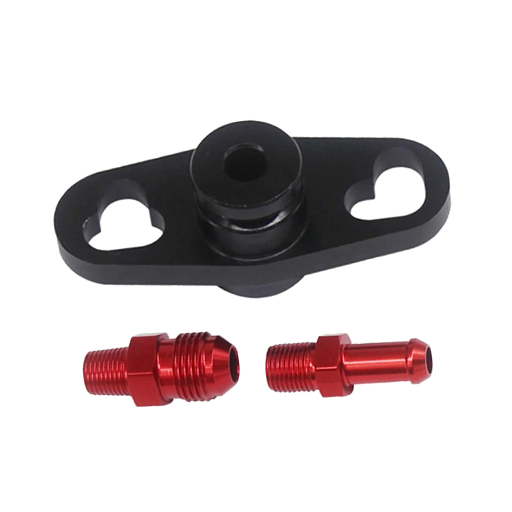 Aluminum Fuel Rail Pressure Regulator Adapter for Mitsubishi with fittings