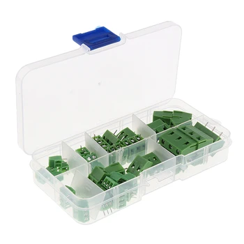 

40 Pieces 2.54 3.81 5.0 7.5mm Pitch 2P 3Pin PCB Mounted Screw Terminal Block