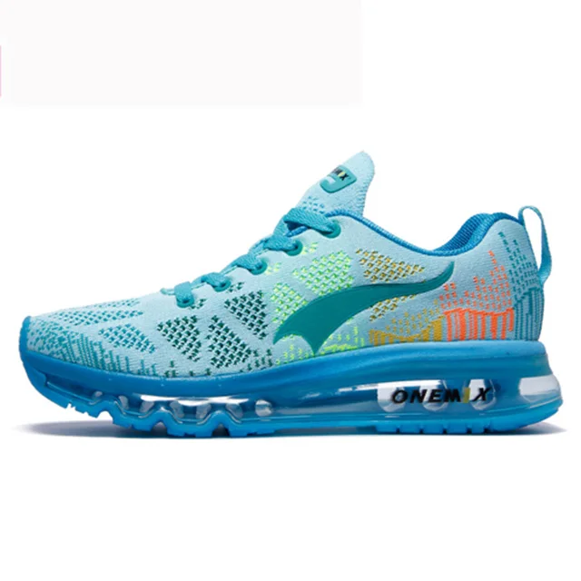 LightBlue Onemix/Мужская и женская спортивная обувь для бега, мужские кроссовки, дышащая сетка, уличная спортивная обувь, светильник, мужская обувь, европейские размеры 36-46 - Цвет: LightBlue