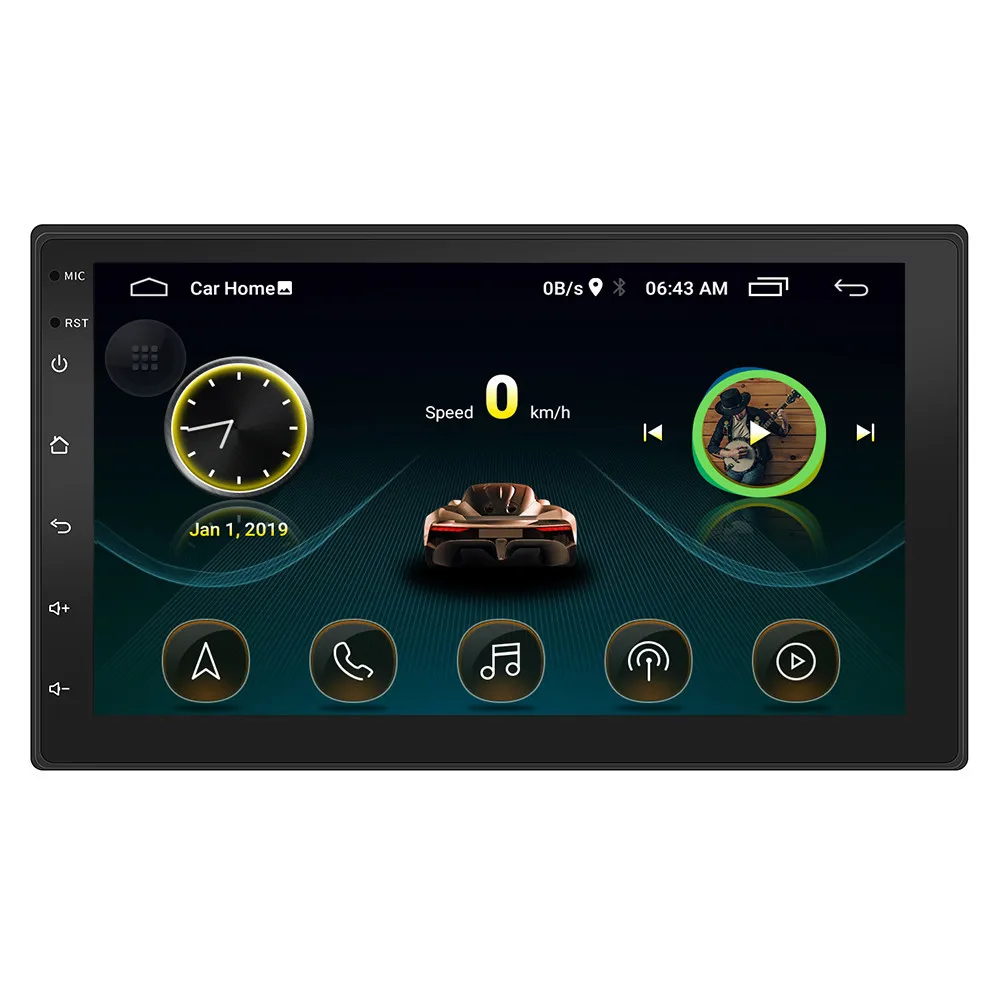 2 Din радио Bluetooth Mp5 Плеер Мультимедиа Видео плеер универсальный автомобильный стерео gps навигация Интегрированная машина для Android 8,1