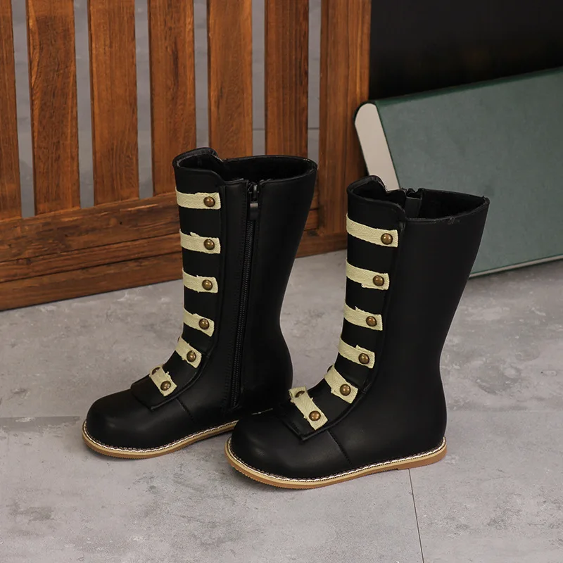 

MXHY2019 spring and autumn new children's fashion boots girl rivet baby boots flat princess boots kids boots toddler boots boot
