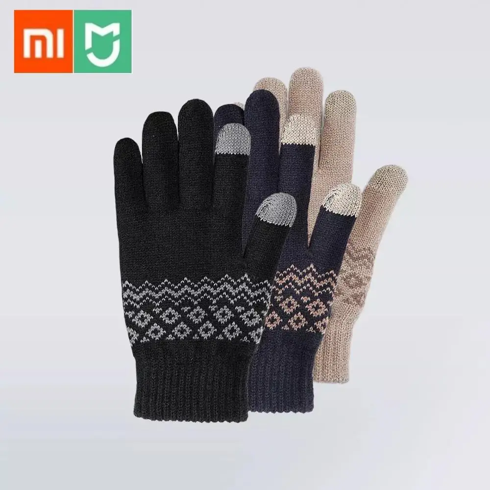 Xiaomi FO Touch screeen теплые бархатные Golves Finger touch creenon смартфон для женщин и мужчин теплые митенки Golve Зимний Рождественский подарок