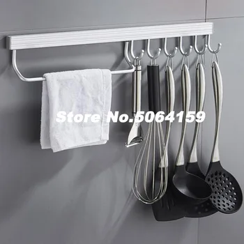 

Kitchen Hook 6-10 Hooks Storage Stainless Steel for Spoon Colander Wall Hanger Organizer Kitchen Hooks For Hanging