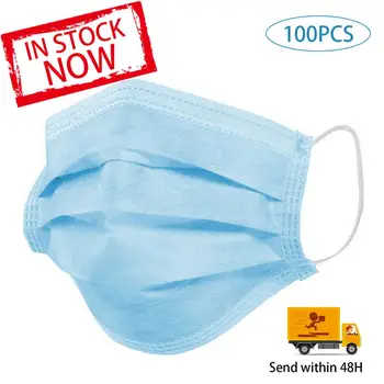 

50PCS Disposable Face Mask 3 Layers Non-woven Ear loop Face Masks