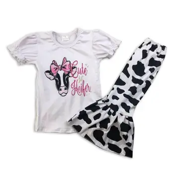 

Summer Girl 2pcs Clothes Outfits Baby's Ruffled Shirts Fall Clothes For Girls clothing