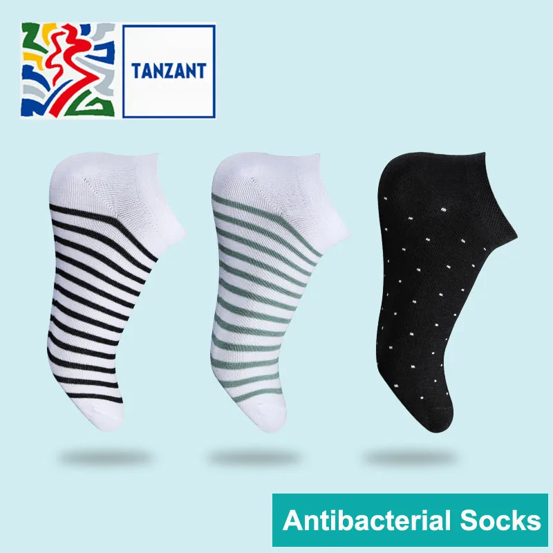 

Tanzant Copper Antibacterial Athletic Ankle Crew Running Socks Moisture Wicking No Blisters seamless toe ankle socks