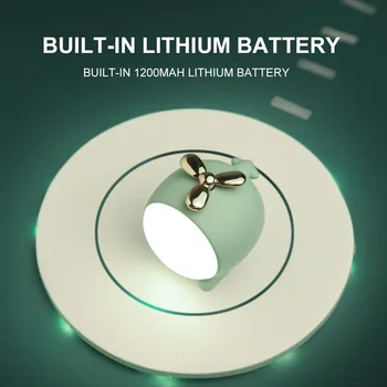 

Stepless Dimmable Home Decor With Timer Setting LED Night Light For Kids Cute Helicopter Gift USB Rechargeable Eyes Caring