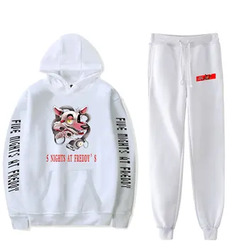 

autumn winter Five Nights at Freddy hoodie sweatshirt + sweatpants two-piece men's women's hooded suit hip hop unisex streetwear