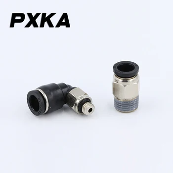

Free shipping 2PCS Mini connector pneumatic mini air pipe quick PL4-M3 thread straight through PC4-M5 elbow 6-M5 right angle