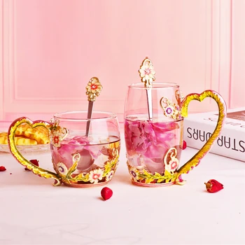 

Creative wedding couple cup glass pair of cups personality trend family water cup coffee cup couple wedding gift