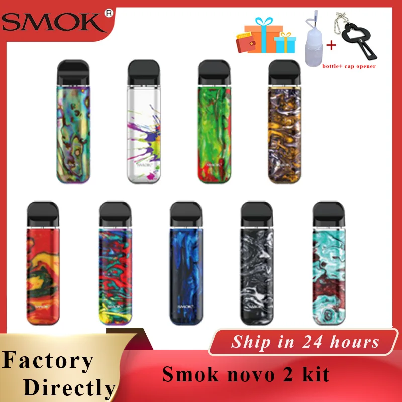 In stock vaporizer vape SMOK novo 2 kit pod vape 2ml & 800mAh Electronic cigarette Vape fit DC MTL Pod novo 2 vs smok RPM40 kit