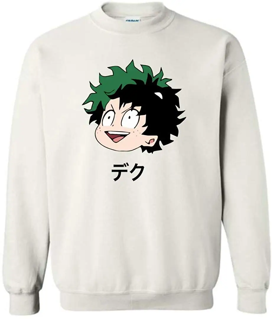 Свитер унисекс Deku Kanji Midoriya Izuku My Hero пуловер с круглым вырезом свитер для мужчин и