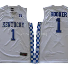 Новое поступление, высокое качество, футболка NCAA Kentucky college#1 Booker#11 Wall#12 Towns#23 Davis, S-XXXL