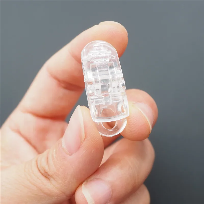US $119.98 Chenkai 1000pcs Clear Plastic Pacifier Dummy Clips DIY Transparent Alligator Baby suspender Lanyard Chain Holder Toy Clip
