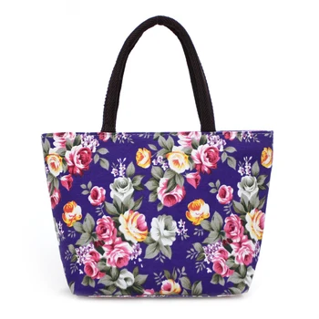 

15PCS / LOT Printing Shopping Bag Environmental Bag Foldable Canvas Reusable handbag Fashionable Women Storage Bag