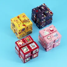 Cubo mágico plegable infinito antiestrés, juguete de mano, rompecabezas de descompresión, regalo de Navidad