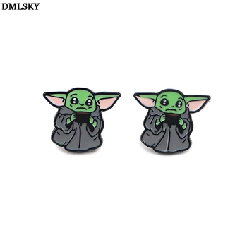 

DMLSKY Baby Yoda Collection Figure Stud Earrings Cartoon Earrings Jewelry Not allergic Stud Earring for Girls Cute Gift M4512