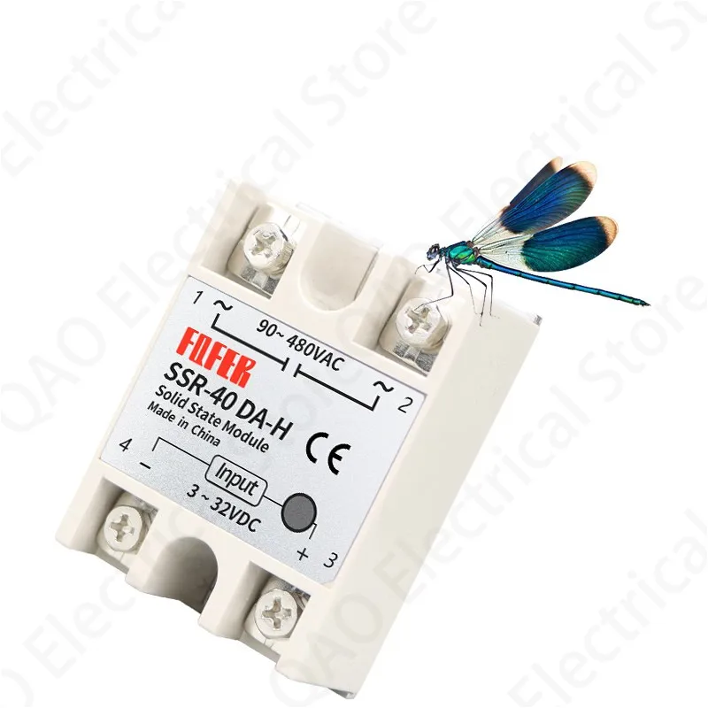 

solid state relay SSR-40DA-H 40A actually 3-32V DC TO 90-480V AC SSR 40DA H relay solid state Resistance Regulator