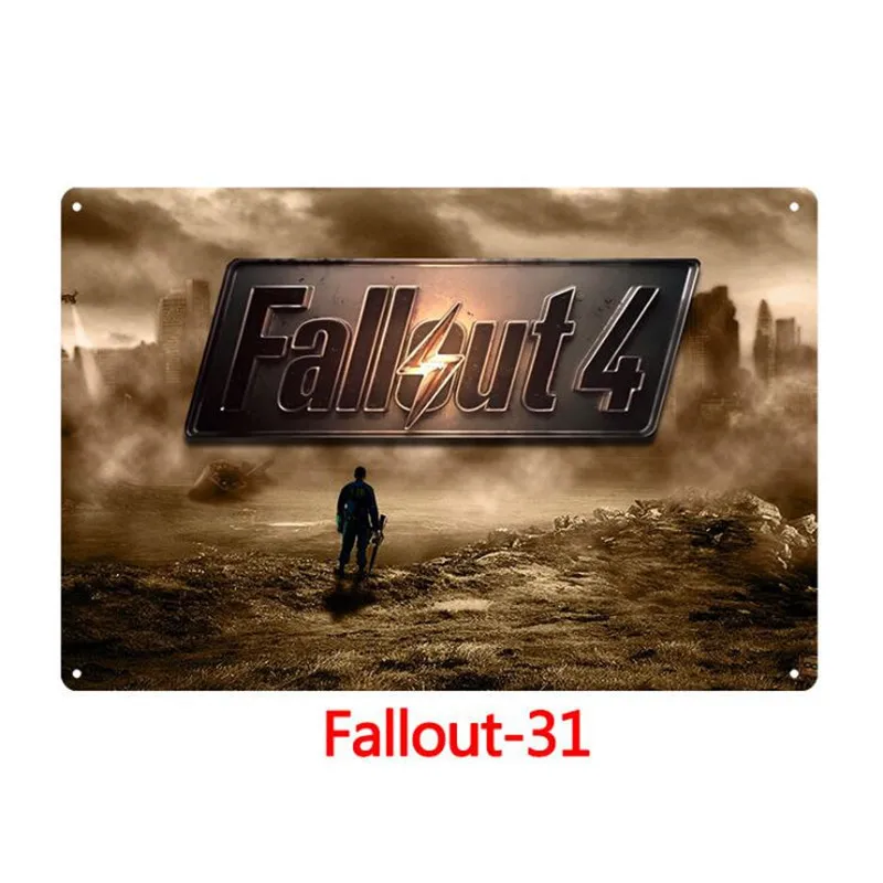 Винтажная игра Fallout 3 4 Ретро металлический оловянный плакат с подписью металлический знак паб домашняя доска металлический винтажный домашний Декор стены искусства бара украшения