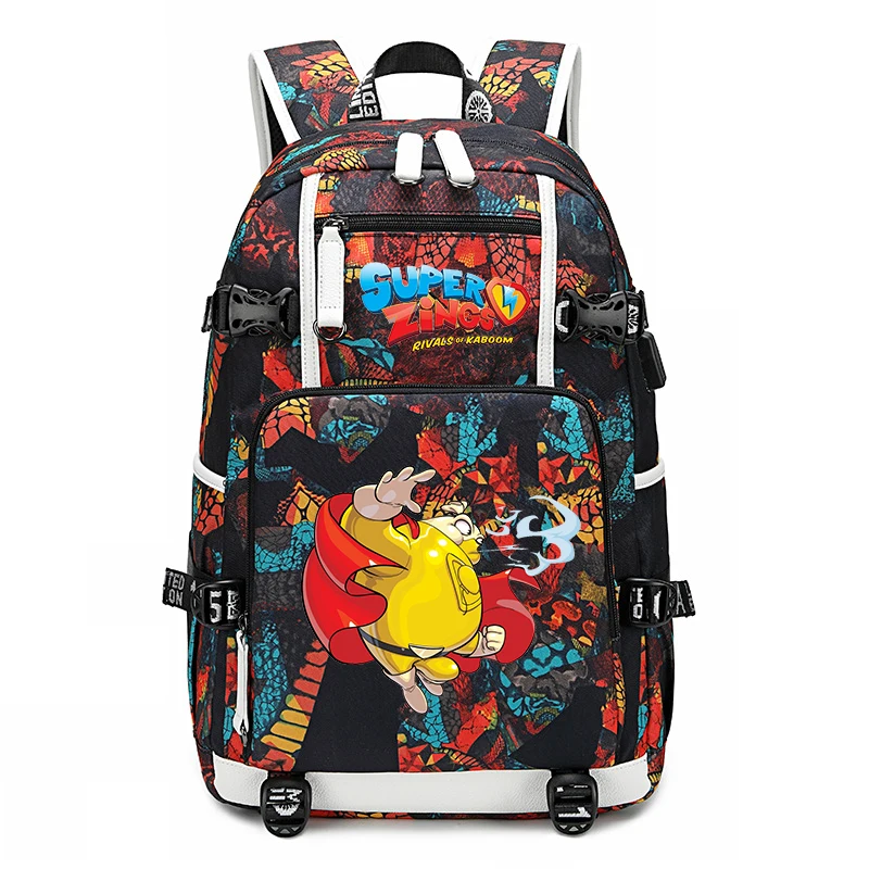 Рюкзак с мультипликационным принтом Super Zings Mochila корейские рюкзаки для женщин и