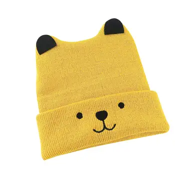 

Cute Bear Ears Baby Girl Boys Knitted Head Warmer Cap Beanie Winter Cuffed Hat