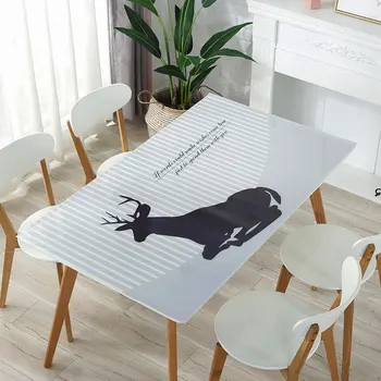 

PVC waterproof oil-proof tablecloth Cartoon printed leather table cloth party table deco cover placemat customize table mat